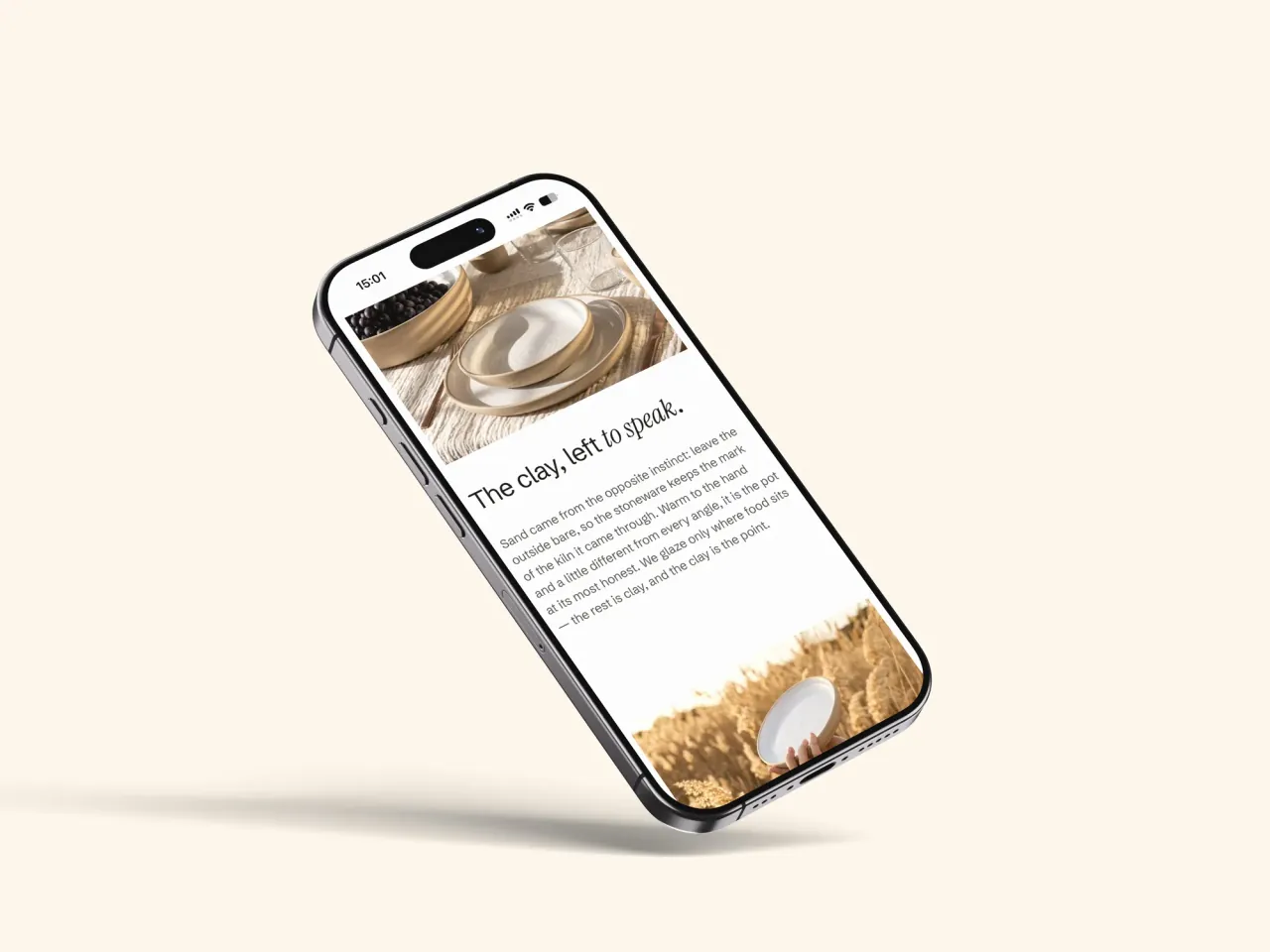 Die Kollektionsseite auf dem Telefon