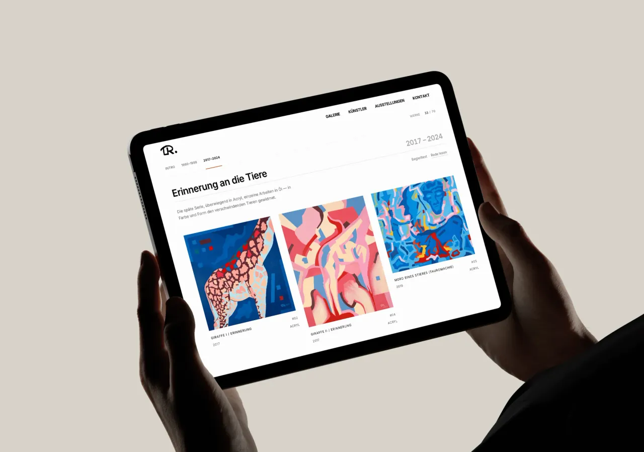 Die zweite Schaffensperiode „Erinnerung an die Tiere" im iPad, 2017–2024